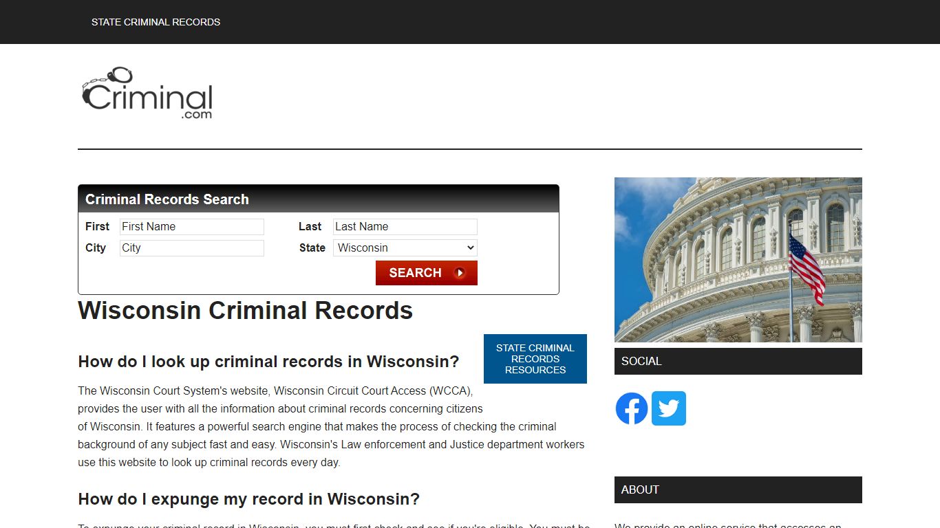 Wisconsin Criminal Records